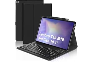 WINCHKING Tastiera con Custodia per Lenovo Tab M10 3rd Gen 10.1", Tastiera Italiano Slim Bluetooth Rimovibile per Lenovo Tab M10 3rd Gen TB-328FU/TB-328XU, Nero