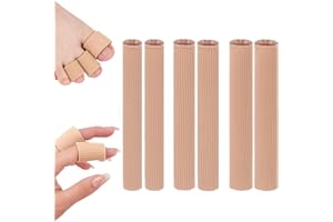 LARALILY 6 Stück 3 Größen Zehenpolster Silikon,Zehenkappen Pad,Gel Zehenpolster,Schlauchbandage Druckschutz Für, Blasen, Schwielen Und Finger, Für HüHneraugen Schwielen Daumenvalgus Zehenschutz Großer Zeh