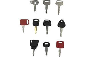 SENB 10X Ignition starter Key Set Agricultural/Excavator Machinery For Digger - Plant - Dumper - Tractor - Dozer - Roller replacement for Caterpillar, Hitachi, Kobelco, Komatsu, Kubota