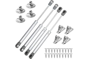 QEIHITYO Verin a Gaz 4PCS 100N Pistons Charnières Verin Meuble Verin Porte Cuisine Amortisseur à Gaz Hydraulique Ressort Charnières de Coffre à Jouets