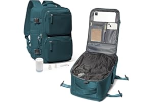 suradar Zaino Sottovuoto Viaggio, Zaino Ryanair 40x20x25 Con Pompa Sottovuoto Travel Trunki 2.0 Bagaglio a Mano 40x20x25 Ryanair Aereo Zaini 14 Pollici Porta PC Blu pavone