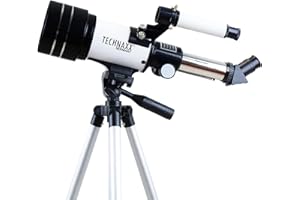 Technaxx Telescope for Landscape and Sky Observation - Full Height Adjustable Tripod, 3 x Lenses, Barlow Lens, Solar and Green Light Filters - Telescope for Adults or Kids TX-175