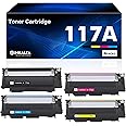 D&C Toner-Set Color Laser MFP 179fnw, 4 Stück Toner Patrone Color Laser MFP 179fnw Druckerpatronen HP kompatibel Multipack 4-Farben (Schwarz, Cyan, Magenta, Gelb) (117A, Color Laser MFP 179fnw