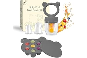 ZUFIO Silikonowy gryzak dla niemowląt – karmnik na owoce i mleko matki formy do zamrażarki na lody dla niemowląt, pojemniki do przechowywania żywności dla niemowląt, kostki lodu do ząbkowania i