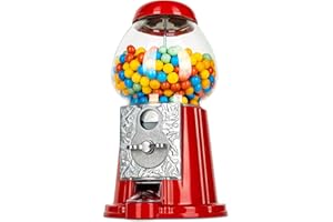 EBUZZ 11 Inch Metal Gumball Machine – Coin Operated Bubblegum Sweet Dispenser - Vending Vintage Retro Candy Kid Chewing Piggy Bank Adult Classic Jellybean Bubble Gum
