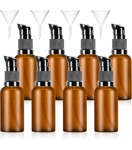 Lot De 2 Flacons Pompe Rechargeables Ambrés 120 Ml – Parfaits Pour Crèmes, Shampooings, Huiles Essentielles & Cosmétiques