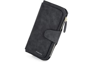 RRANCharltu Portefeuille Femme Grande Capacite Femme Portefeuille PU Cuir Porte-Monnaie