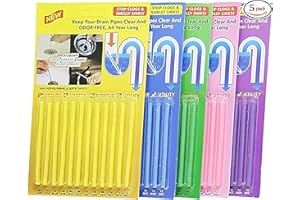 DTXDTECH Drain Cleaner Sticks and Deodorizer,60Pcs. Sani-Sticks Drain Cleaner & Cleaner for Drain Pipes Toilet Sewer Kitchen Vanity Bathtub,Odor As Seen On TV(60Pcs)