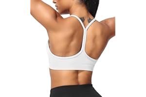 Yiifit Sportowy biustonosz Y na plecy sportowy biustonosz sportowy bez fiszbin, z wyściełanym paskiem na lato, do jogi, na siłownię