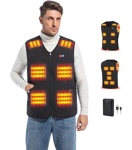 Giacca Riscaldata Uomo Per Sci E Lavoro - Piumino Termico Con Batteria, Maniche Lunghe, Impermeabile, Per Moto E Outdoor