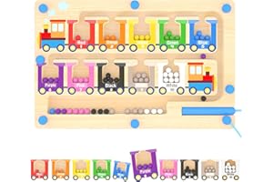LUMIN TUTU Montessori zabawka magnetyczna od 2, 3, 4, 5, 6 lat, gra magnetyczna, labirynt od 2 do 6 lat, liczba i kolory, nauka umiejętności motorycznych, zabawka do sortowania, prezent dla dziewcząt