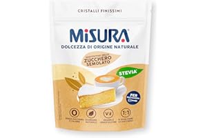 MERISANT Misura Pasticceria Stevia Dolcificante in Cristalli Finissimi, Sostitutivo Dello Zucchero Semolato, Zero Calorie, Senza Glutine, Origine Naturale, Dolcificante Vegano Ideale per Dolci, 370g