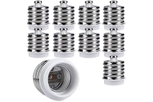 kwmobile 10x Adattatori Lampadine da E40 a E27 - Virole Trasformatori Portalampada per Luci da Tavolo e Lampadario - Attacchi Lampadina LED e Alogena
