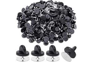 FLZONHUT Farfalline per Spilla in Gomma,50 Paia Spille a Farfalla 10 mm Back Frizione per Spille Frizione Pin Farfalla Chiusure a Farfalla Con Spilla per la Creazione di Gioielli,Cappelli,Divise Fai Da Te