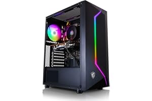 AWD-IT Ordinateur de Bureau Gaming - Processeur Intel 10400F • NVIDIA RTX 3050 8 Go • RAM DDR4 16 Go • NVME 1 to • MSI 100R • WiFi • Windows 11