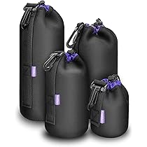 Custodie Neoprene Per Obiettivi Fotocamera - Set 4 Misure (S, M, L, XL) Per Canon, Nikon, Sony - Foto 14