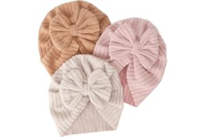 DRESHOW Bébé Turban Bonnets de Naissance Chapeaux Nœuds Papillons Mignon Elastique Child Casquettes Bonnets pour Bébé Fille Garçon