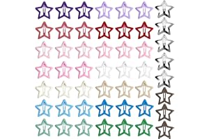 ACKKOR 50-pack Stjärna Hårspännen för Flickor, Färgglada Små Hårklämmor, Håraccessoarer för Kvinnor och Barn, Hållbar Design