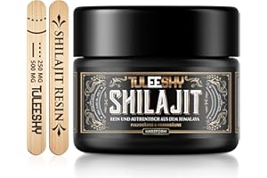 ‎TULEESHY Shilajit Original Himalaya Shilajit Harz mit Fulvosäure & Spurenmineralien – 100% Reine Goldene Qualität, Ohne Zusatzstoffe (1er Pack)