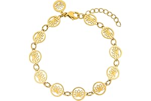 PURELEI Bransoletka damska stal nierdzewna wodoodporna inspirowana Hawajami, elegancka, regulowana, prezent dla kobiet, biżuteria modna 16-19 cm