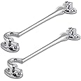 XFORT® 100mm Chrome Cabin Hook and Eye Latch, Door and Gate Latches