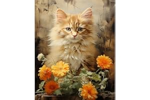 KEEMOSO Peinture par Numéros Adultes et Enfants Débutants, Kit de Peinture à l'huile sur Toile Bricolage avec Brosses et Peintures Acryliques - 40 x 50 cm