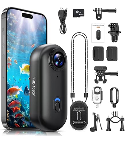 SecuraLen Action Cam 4K WiFi, Stabilisation à Double Objectif Camera Sport, 6 Heures D