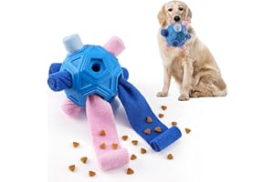 Tesytto Chewers Kauspielzeug für Hunde, interaktiver langlebiger Schnüffelball für Hunde zur Nahrungssuche,Schnüffelmatte,Slow-Food-Training,um Langeweile zu lindern und anzuregen (Glücksblau)