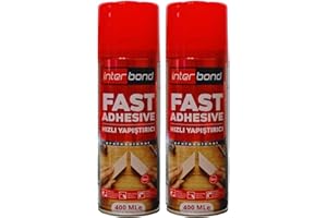 Interbond Aktivator Spray Aushärtungsbeschleuinger 2 Stück 400ml für Sekundenkleber - Aerosol Sprühdose Extra Stark für Schnelles Aushärten von Alleskleber, Stoffkleber, Holzkleber - Sofortige Haftung