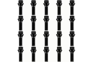 ERMWALR 20 Pcs Wheel Bolts M14x1.25 for BMW 1 Series 2 Series 3 Series 4 Series 5 Series 6 Series X1 X3 I3 I8 Wheel Lug Bolt Nuts Tapered Seat 60°HEX 17mm 36136781151