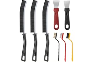 Lifhety Hartborsten Fugenbürste und Spaltreinigungsbürste, 8Pcs Ecken Reinigungsbürste Set, Eckenreinigungsbürsten und Fugenreinigungsbürste schmal für Bad, Küche, Fliesenfugen, Dusche, Fenster