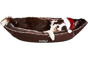 JOYELF Duże legowisko dla psa z możliwością prania przykryciem statek piracki pluszowe miękkie ciepłe łóżko dla zwierząt dla kotów lub psów z oddychającą miękką bawełną i piszczącymi zabawki jako prezent