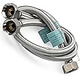 Xcel Home 500mm Pair of 1/2" X 1/2" BSP Female | Flexi Hose Pipes for Kitchen Basin Monobloc Mixer Pair | Durable Leak-Proof | Flexible Hose Plumbing Connectors | Quick & Easy Installation