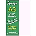 SNOW CRAFTS A3 Size IVORY Sheets 220 GSM size 16.5 inches x 11.7 inches x 0.1 inch White (A3-25 SHEETS)