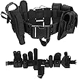 Kyrio Modular Equipment System Tactical Waist Belt with Pouches Tactical Duty Belt with Components Holster for Law Enforcement Guard Security Hunting (10 Pack, Black)
