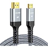 Mini HDMI to HDMI Cable, Snowkids mini hdmi to standard hdmi cable/adapter, 4K UHD, 18Gbps High Speed, hdmi 2.0 cable, Gold-P