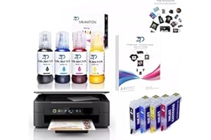 ZP EDIBLES ZP Dye Sublimation printer bundle starter kit set compatible with Epson XP 2200 Series 604 cartridge set arc chip