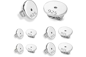 ‎ASH'S CHOICE Ohrringverschlüsse Silber 925 Verschlüsse für Ohrstecker Ohrring, 8 Stück Silber Ohrring Stopper Ohrstopper Sicher Ersatz für Pfosten, Hypoallergen Schmetterlings Verschlüsse Schmuckherstellung