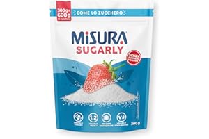 MERISANT Misura Sugarly, Dolcificante Senza Retrogusto, Zero Calorie, Cristalli Finissimi come lo Zucchero, Senza Aspartame, Senza Glutine, Vegano, Sostitutivo dello Zucchero, Confezione Richiudibile, 300g