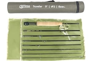 SPRINTON MAXIMUMCATCH Maxcatch Alltime Travel Fly Fishing Rod Combo Kit-Ultra compact for backpacking 8-Piece 9ft with Cordura tube (Size: 5/6/8wt)