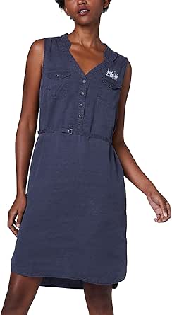 SOCCX Damen Kleid (Blue Soul, S) : Amazon.de: Bekleidung