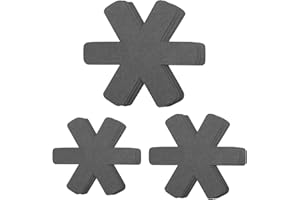 BIPL 12 Stück Pfannenschoner,Pfannenschutz Stapelschutz,Topfschutz,3 Verschiedene Größen Pfannenschoner Filz,Verstellbare Rutschfestes Wärmedämmmatte,für Pfannen Töpfe Schüsseln Schutz vor Kratzer (Grau)