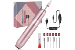 HIPPODANCE Fresa per Unghie Kit Professionale per Rimozione Smalti e Gel, 8 in 1 Professione Lima Unghie Elettrica 20000 RPM,Velocità Regolabile,Manicure e Pedicure Kit per Semipermanente Gel