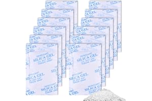 FUNMO Lot de 12 Paquets Déshydratants de Recharge, Gel de Silice Absorbeur d'Humidité Sacs Dessicant pour Mangeoires Automatiques pour Chats/Chiens (25g)