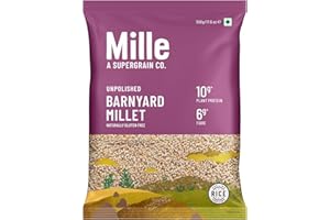 MILLÉ: A SUPERGRAIN CO. Mille Samak Millet Whole Grain | Barnyard Millet | Sanwa/Bhagar | Ideal for FASTING | Unpolished, No Soaking Required | High Plant Protein and Fibre | High in Iron | Just cook for 6 minutes