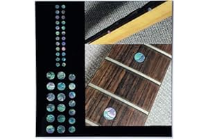 INLAYSTICKERS Marcadores de trastes para guitarra y bajo - Set de puntos personalizados - Abalone Mix F-085CD-MX-AZ