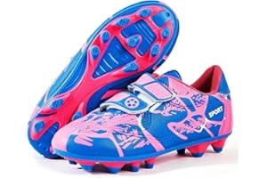 TOOPERZE Boys Football Boots Kids Girls FG/AG Soccer Shoe Athletics Trainers Sport Teenager Running Shoes Profession Competition Indoor Outdoor Cleats Sneakers for Unisex