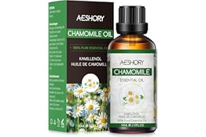 ‎AESHORY AESHORY Ätherische Öle Kamille 50ml, 100% Natürliche Ätherisches Kamillenöl, Therapeutischer Qualität, Aromatherapie Duftöle für Diffuser, Luftbefeuchter, Hautpflege, Haarpflege, Massage, Bad