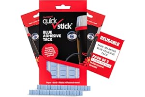 QUICK STICK Blue Tack for Walls No Mark – Reusable Adhesive Blue Tac, Multi-Surface Sticky Tack for Crafts, Posters, Home, Office & School – Clean & Easy DIY Use (Pack of 3)