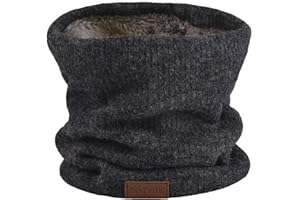 NovForth Tour de Cou Gaiter Masque Cagoule Cache-Cou Hiver écharpe Coupe-Vent Ski Élastique Épais Doux maille Doublure Polaire Neck Warmer